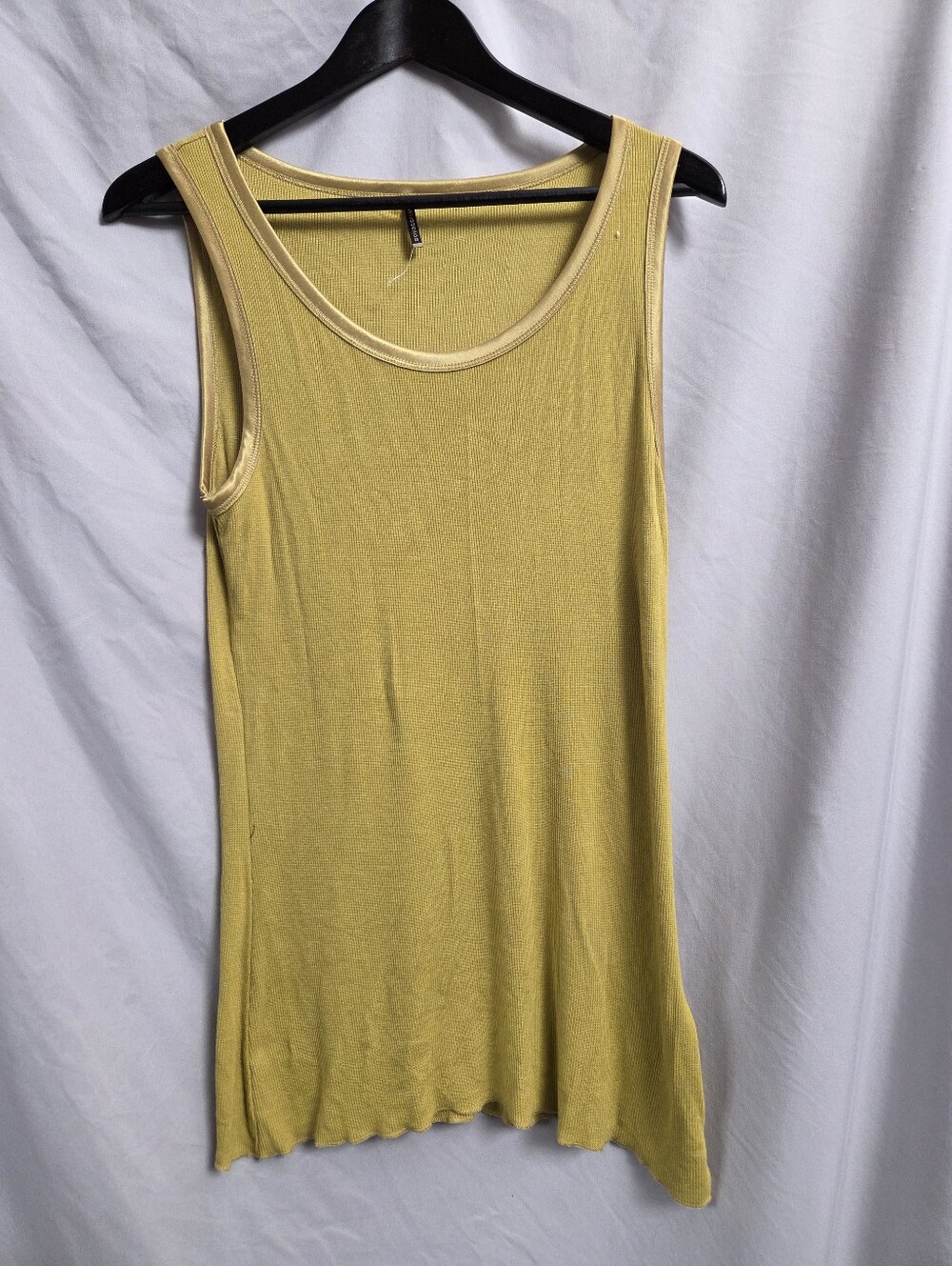 Yellow Women's Ribbed Tank Top